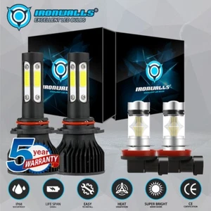 For Ford Explorer 2011-2015 Combo 4-Side LED Headlights Fog Light Bulb Kit White - Picture 1 of 12