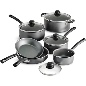 Juego de utensilios de cocina de 10 piezas ollas y sartenes antiadherentes aptas para lavavajillas - Imagen 1 de 11