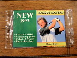 1993 Regno Unito FAX-PAX FAMOSI GOLFISTI confezione da 5 carte sigillata in fabbrica PGA Golf - Foto 1 di 1