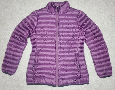 Chaqueta acolchada de manga larga aislada de plumón de pato Cabelas para mujer púrpura talla mediana Foto 1 de 4