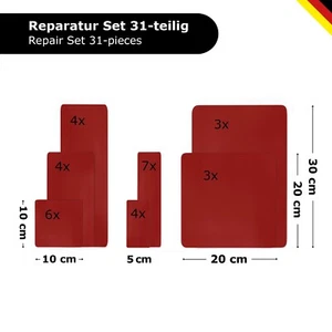 Planenreparaturset 31-teilig RAL3002 rot - Plane flicken - LKW Plane kleben - Bild 1 von 5