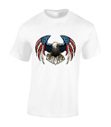 AMERICAN EAGLE MENS T SHIRT COOL USA FLAG DESIGN GYM TRAINING TOP NEW