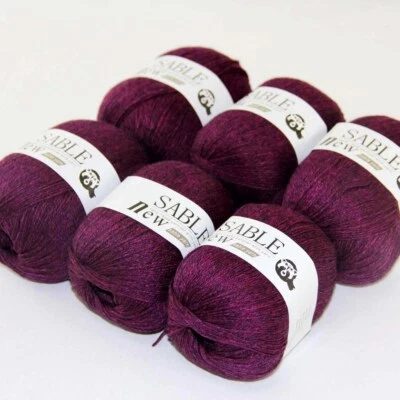 6Ballsx50g Pure Sable Cashmere Hand Knitwear Wool Shawls Soft Crochet Yarn 33 - Image 1 of 4