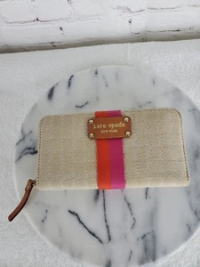 Kate Spade New York klassische große Geldbörse mit Reißverschluss EUC P091 WLRU0716 - Bild 1 von 12