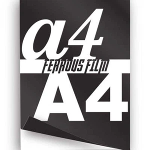 Black Ferrous Film Vinyl 1010mm Roll A4 A3 A2 Sheets - Picture 1 of 1