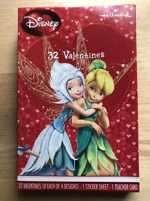 Valentines Day Cards 32 Disney Tinker Bell Periwinkle Pixies Fairies Hallmark - Image 1 of 2