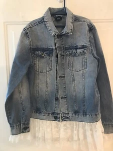 H & M Girls Up-Cycled SIze 10 Denim Jacket - Picture 1 of 5