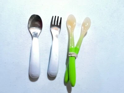 Nuby Stainless Steel Feeding 2pc. Set -and 2 ore Spoons - Pre-owned - Image 1 of 2