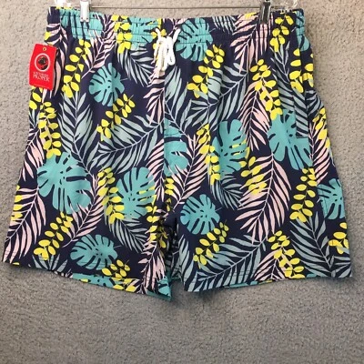 NWT Southern Proper Swim Trunks Shorts XXL Palms Lined Mens 2XL Navy  Hawaiian - Image 1 of 4