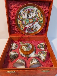 Miniature Chinese Hand Decorated Porcelain Tea Set - Picture 1 of 10
