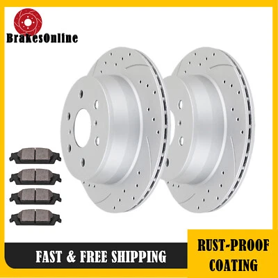 Kit de pastillas de rotores de freno traseros aptos para Chevrolet Silverado 1500 LD GMC Sierra 1500 Foto 1 de 4