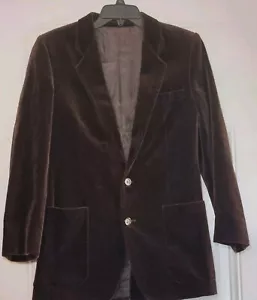 Vintage Made FRANCE Velvet Evening Dinner Blazer Jacket Sport Coat - Picture 1 of 16