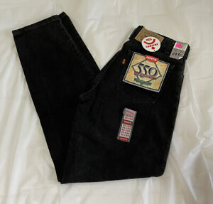 VTG Vintage Levi’s 550 Relaxed Fit Jeans Orange Tab Black Denim Tag W 31 L 34
