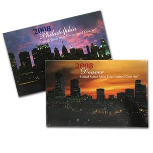 2008 US Mint Uncirculated Coin Set Denver & Philadelphia Mints - Picture 1 of 5