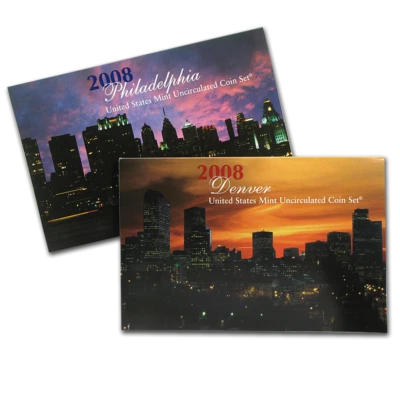 2008 US Mint Uncirculated Coin Set Denver & Philadelphia Mints - Image 1 of 4