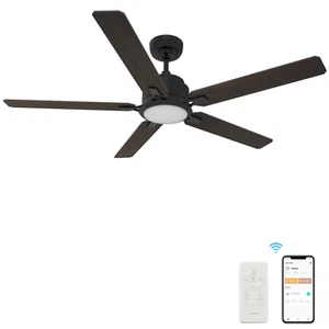 52" Downrod DC Ceiling Fan with Adjustable LED Light Remote Control - Picture 1 of 26