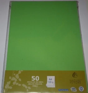 Set Blister 50 Feuilles Papier A4 Vert Clair 120G 100% Recyclé FORCEA - Imagen 1 de 1