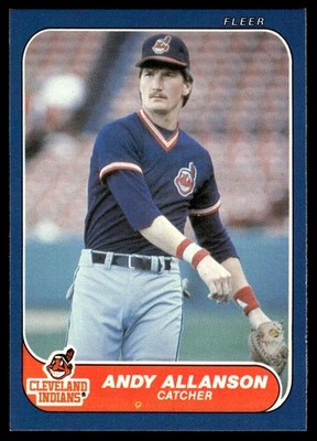 1986 Fleer Update Andy Allanson Cleveland Indians #U-2 - Image 1 of 2