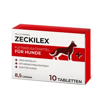 HELLO ANIMAL Zeckilex Zecken Presslinge Schutz vor Zeckenbefall Zecken Tablette für Hund