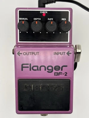 🔥Pedal de guitarra vintage 1981 feito no Japão prata parafuso Boss BF-2 flanger🔥 - Imagem 1 de 4