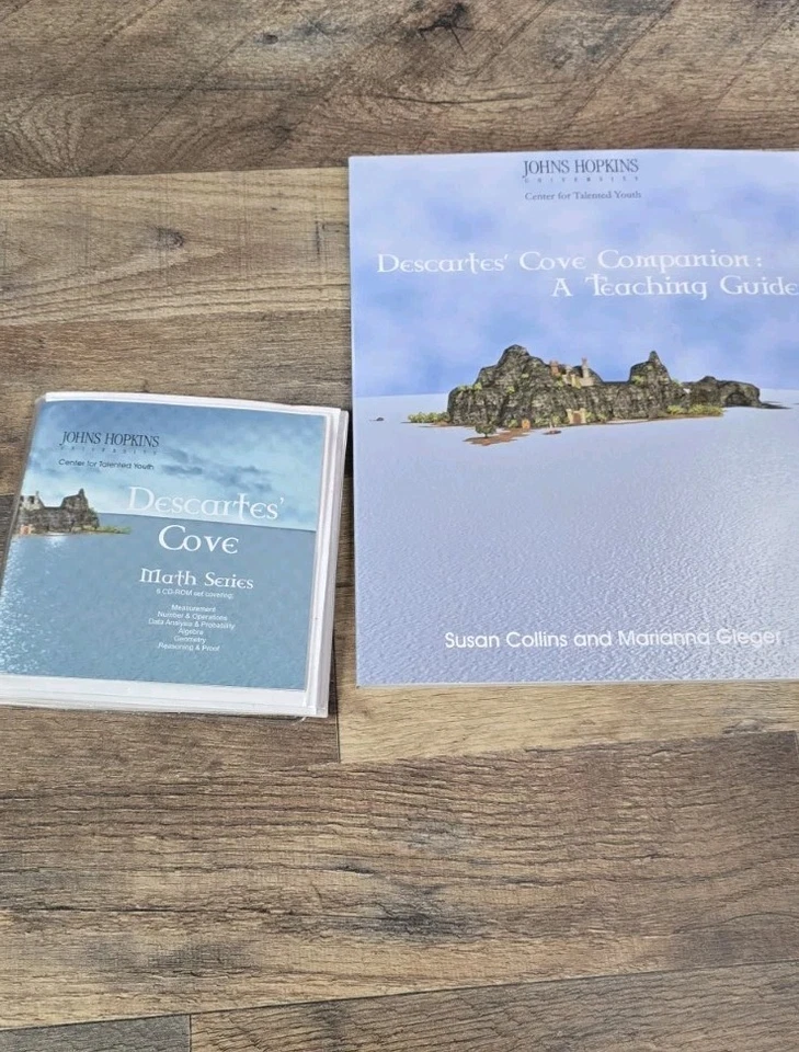 Descartes Cove Math Series Johns Hopkins Center for Talented Youth  6 CD w Guide - Image 1 of 4