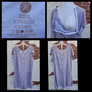 XL Women Kindred Bravely Floral Labor & Delivery Nursing Hospital Gown - Picture 1 of 21