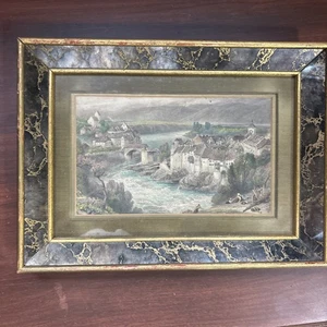 Original 1839-40 WILLIAM HENRY BARTLETT para colorear a mano acero grabado 7" x 9"" - Imagen 1 de 2