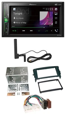 Pioneer MP3 DAB AUX 2DIN Bluetooth Autoradio für Toyota Auris 07-12 schwarz - Bild 1 von 4