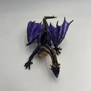 Safari Ltd. 2008 MIDNIGHT MOON DRAGON Purple Gold Mythical Fantasy Figure - Picture 1 of 8