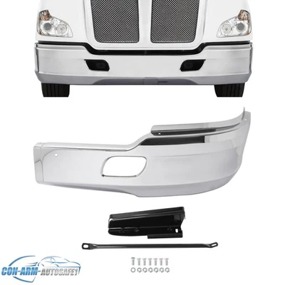 Chrome Front Bumper Corner End Cap Cover For Kenworth T680 2013-2021 Left Side Foto 1 de 4