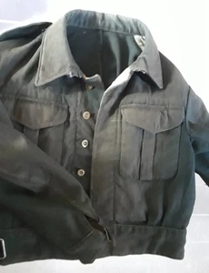 Vintage Army Jacket Mens Green Wool Battle Dress Military - Picture 1 of 9