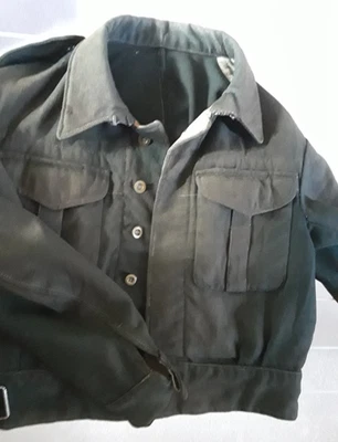 Vintage Army Jacket Mens Green Wool Battle Dress Military - Image 1 of 4