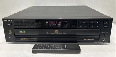 Vtg Sony CDP-CE315 5-Disc CD Changer Player w/ Remote & RCA Cable. Video. *Read* - Image 1 of 4