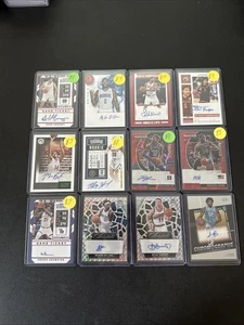 12 Card NBA Basketball Auto Lot Rookies and Parallels - Picture 1 of 5