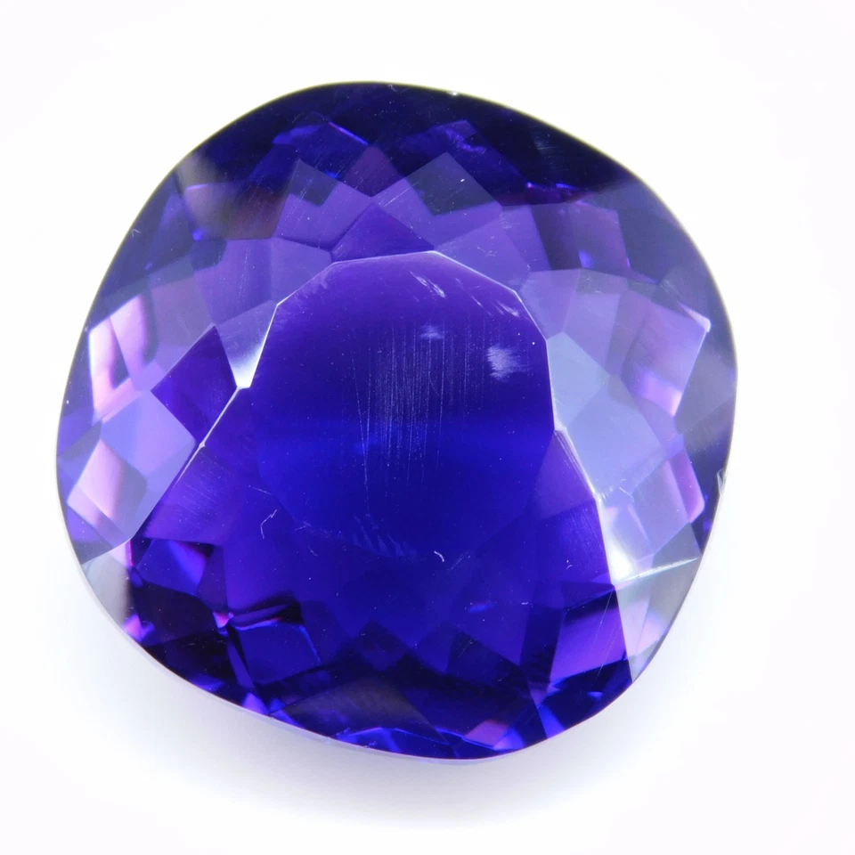 Impresionante piedra preciosa de 74,10 quilates cojín natural violeta azul amatista sin tratar Foto 1 de 4