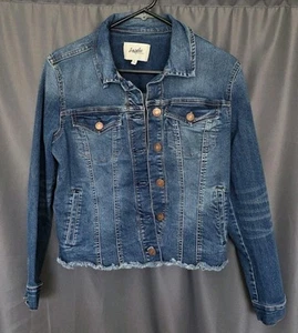 Angels Forever Young Womens Denim Jacket Long Sleeve Blue Size S - Picture 1 of 3