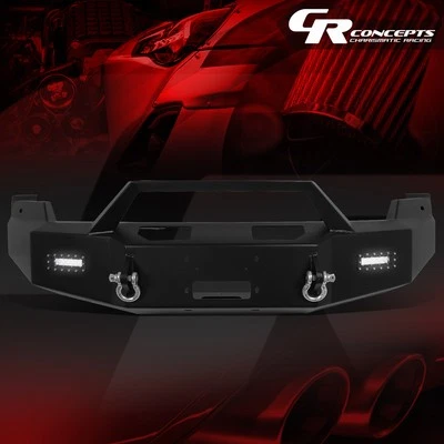 PLACA DE CABRESTANTE + 2X PROTECTOR DE PARACHOQUES DELANTERO LUZ ANTINIEBLA LED PARA 10-14 FORD F150 RAPTOR Foto 1 de 4