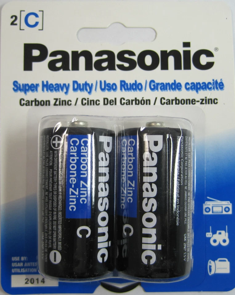 2 Pack Panasonic C-Size Super Heavy Duty Batteries  - Image 1 of 1