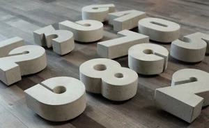 Hausnummer aus Beton Bauhaus Font / Style  19 cm  Viele Farben Top Design - Afbeelding 1 van 12