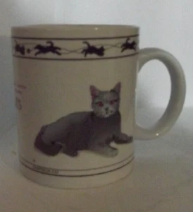 Katzenliebhaber Limited Collection Katzen Tasse Kaffeebecher Turkish Van Cat& Chartreux Cat - Bild 1 von 5