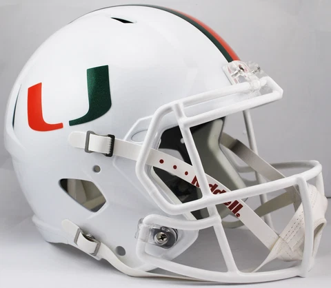 MIAMI HURRICANES NCAA Riddell SPEED Full Size Replica Football Helmet Cover