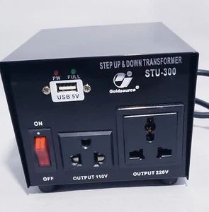 Goldsource STU-300 Transformer Converter: AC 110V/220V Step-Up/Down with USB - Picture 1 of 2