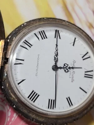 Vtg 1970's Andre Rivalle Pocket Watch Swiss  Mechanical LAB/DUCK  - Image 1 of 4