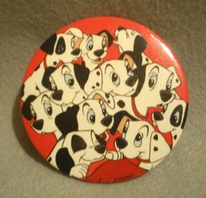 VINTAGE DISNEY 101 DALMATIONS STATEMENT PIN BUTTON ~ 3" ~ ORIGINAL ETIKETT ~ 325 ~ M1329 - Bild 1 von 2