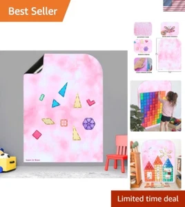 Magnetic Tile Wall Decal, Magnetic Multifunctional Pastel Pink Wall Decal, Se... - Picture 1 of 7