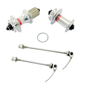 NOVATEC D791SB + D792SB MTB 32 Hole Disc Hubs w/ Skewers ,1 Pair,Silver - Picture 1 of 8