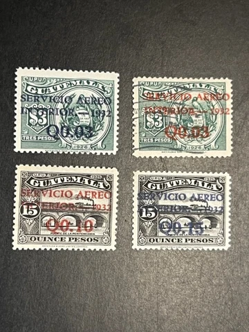 Guatemala stamp C21-24 MH (C22 used) Cover