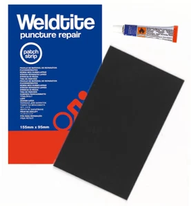 WELDTITE BIKE INNER TUBE PUNCTURE REPAIR KIT BUTYL RUBBER PATCH STRIP + GLUE 5g - Picture 1 of 2