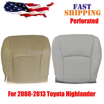 Cubierta inferior de cuero perforada para conductor pasajero Toyota Highlander 2008-2013 Foto 1 de 2
