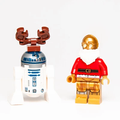 LEGO Star Wars Minifigure: Santa C-3PO & Reindeer R2-D2 (sw0680 sw0679) 75097 - Image 1 of 4